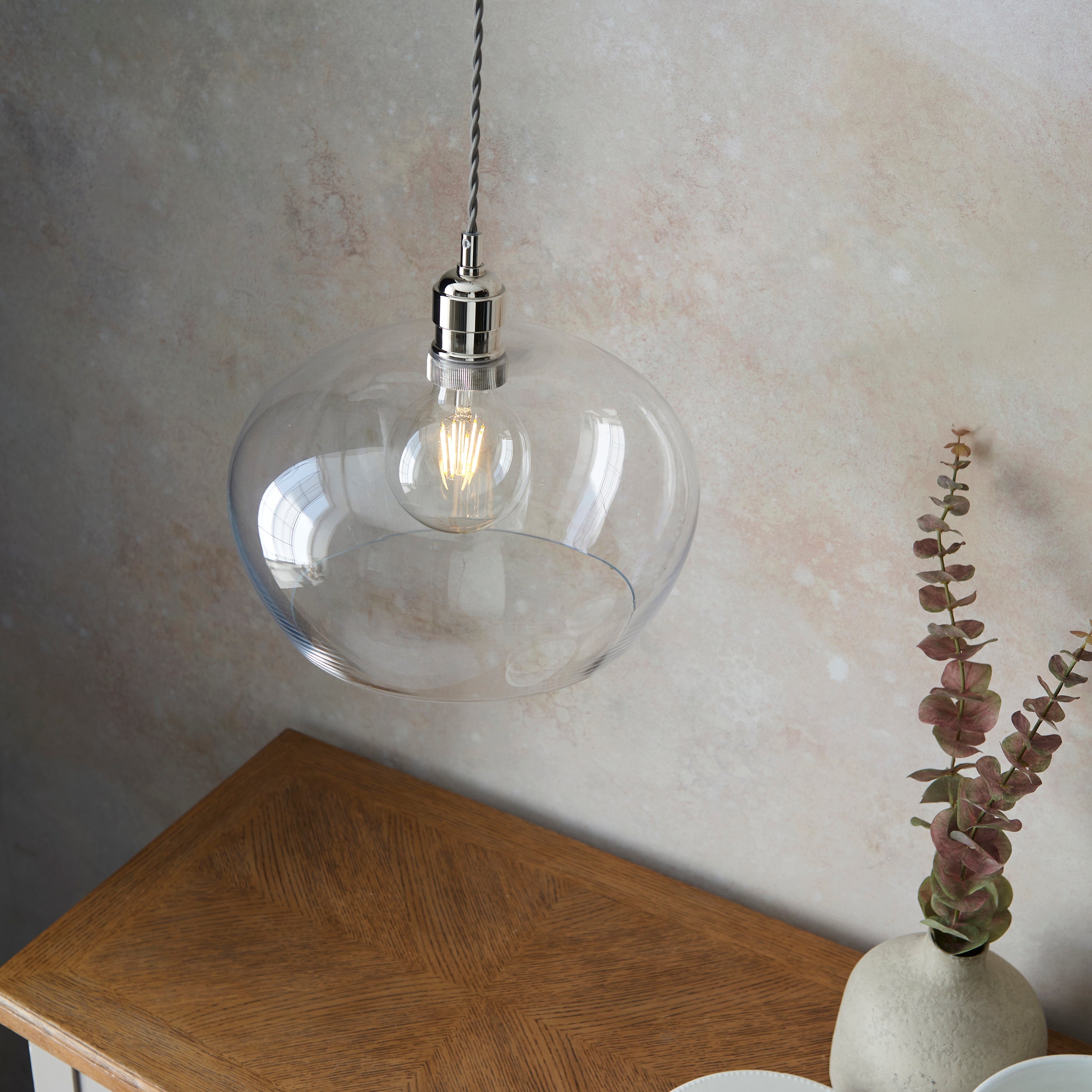 Amos Lucid Pendant Polished Nickel Medium
