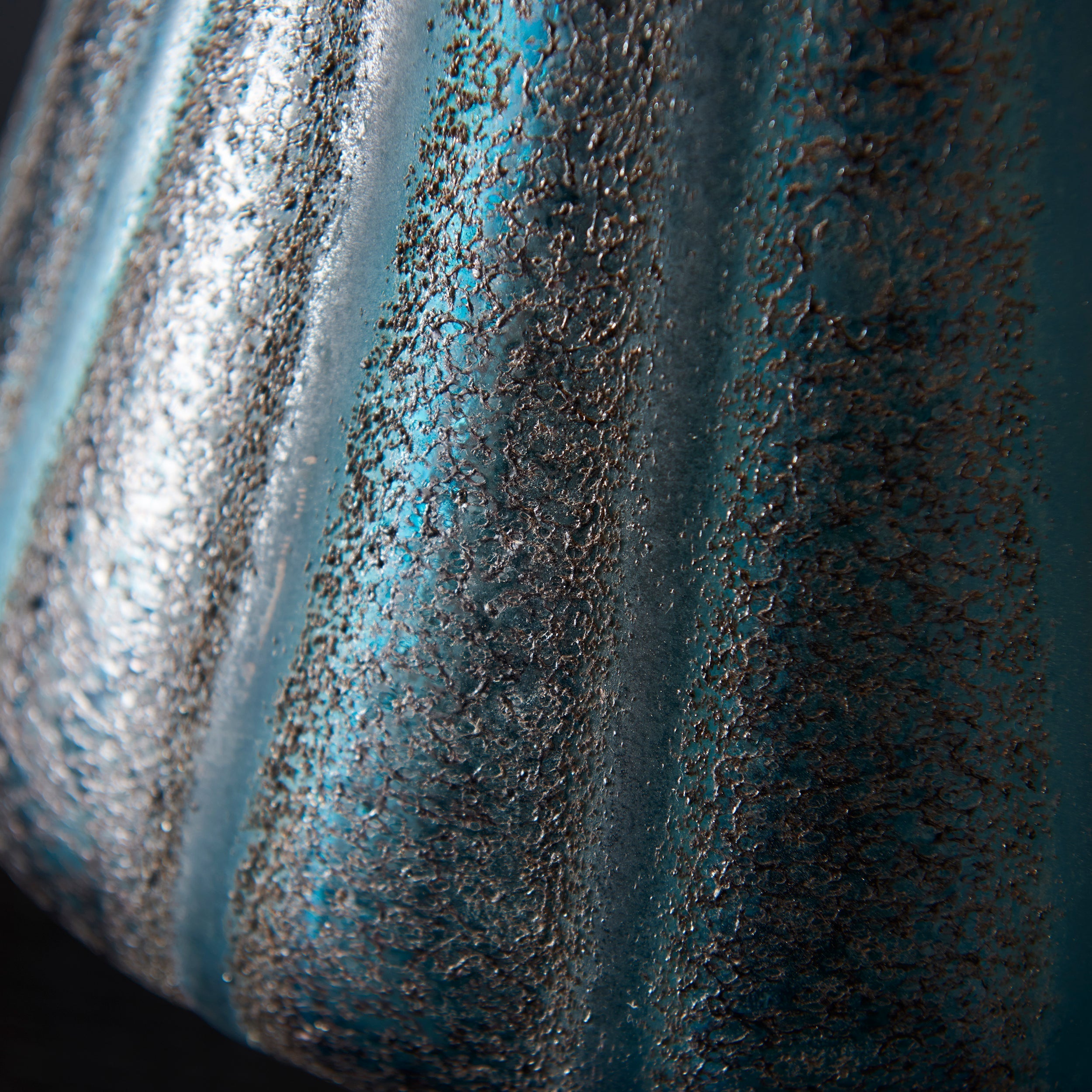 Amos Marina Turquoise Table Lamp with Gold Shade