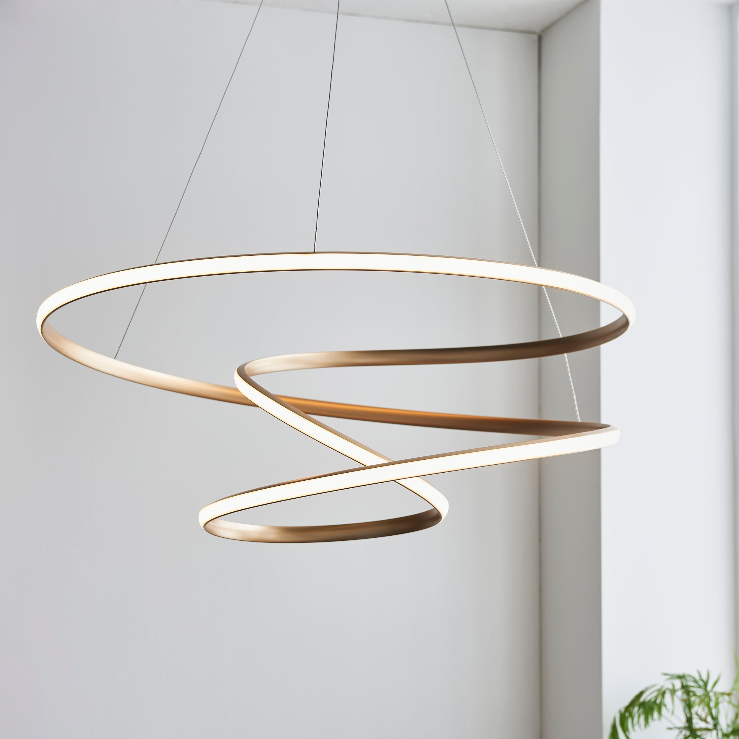 Amos Olympia A Satin Gold LED Pendant