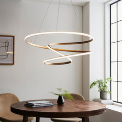 Amos Olympia A Satin Gold LED Pendant