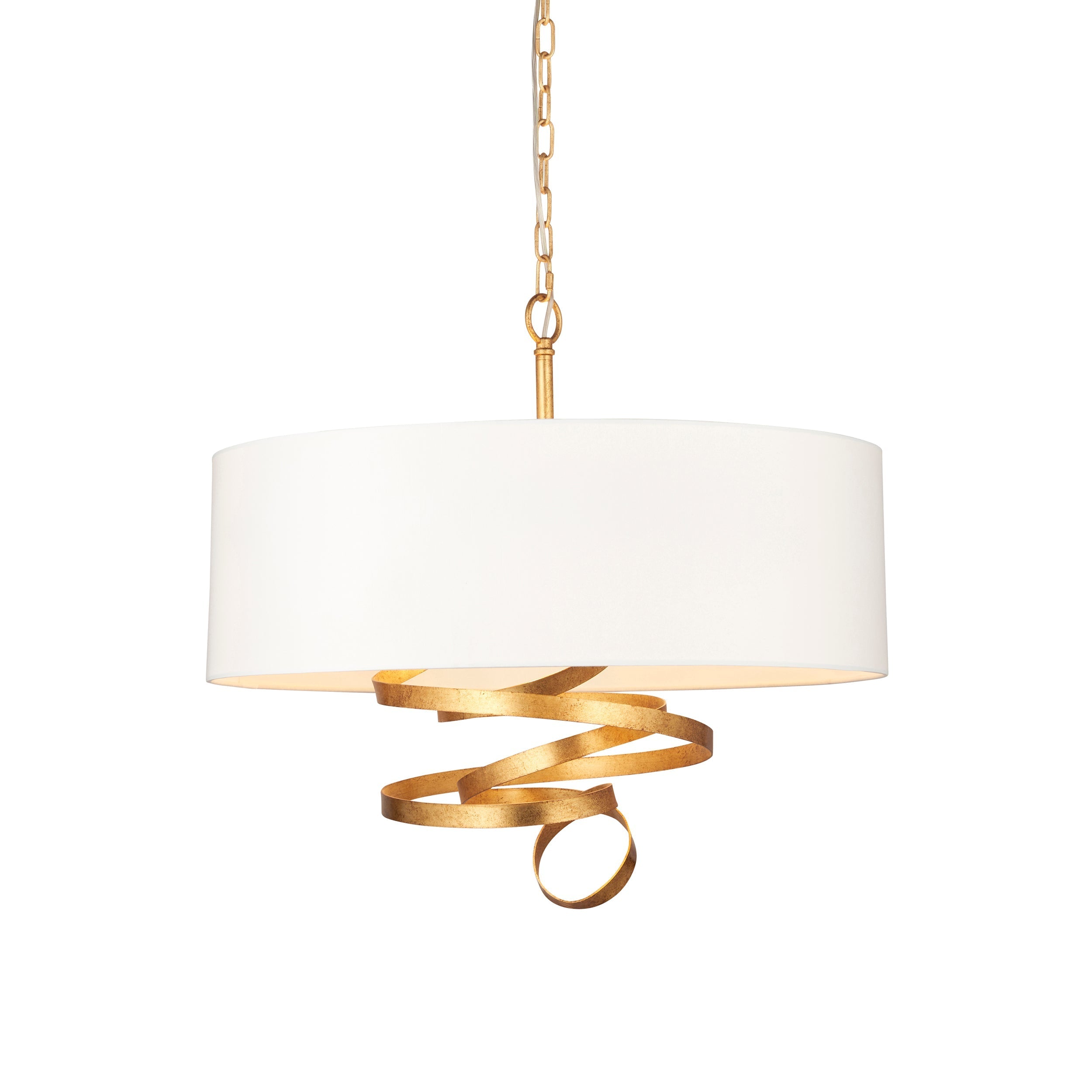 Amos Senna Pendant Gold Leaf & Ivory Cotton