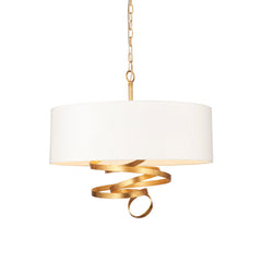Amos Senna Pendant Gold Leaf & Ivory Cotton