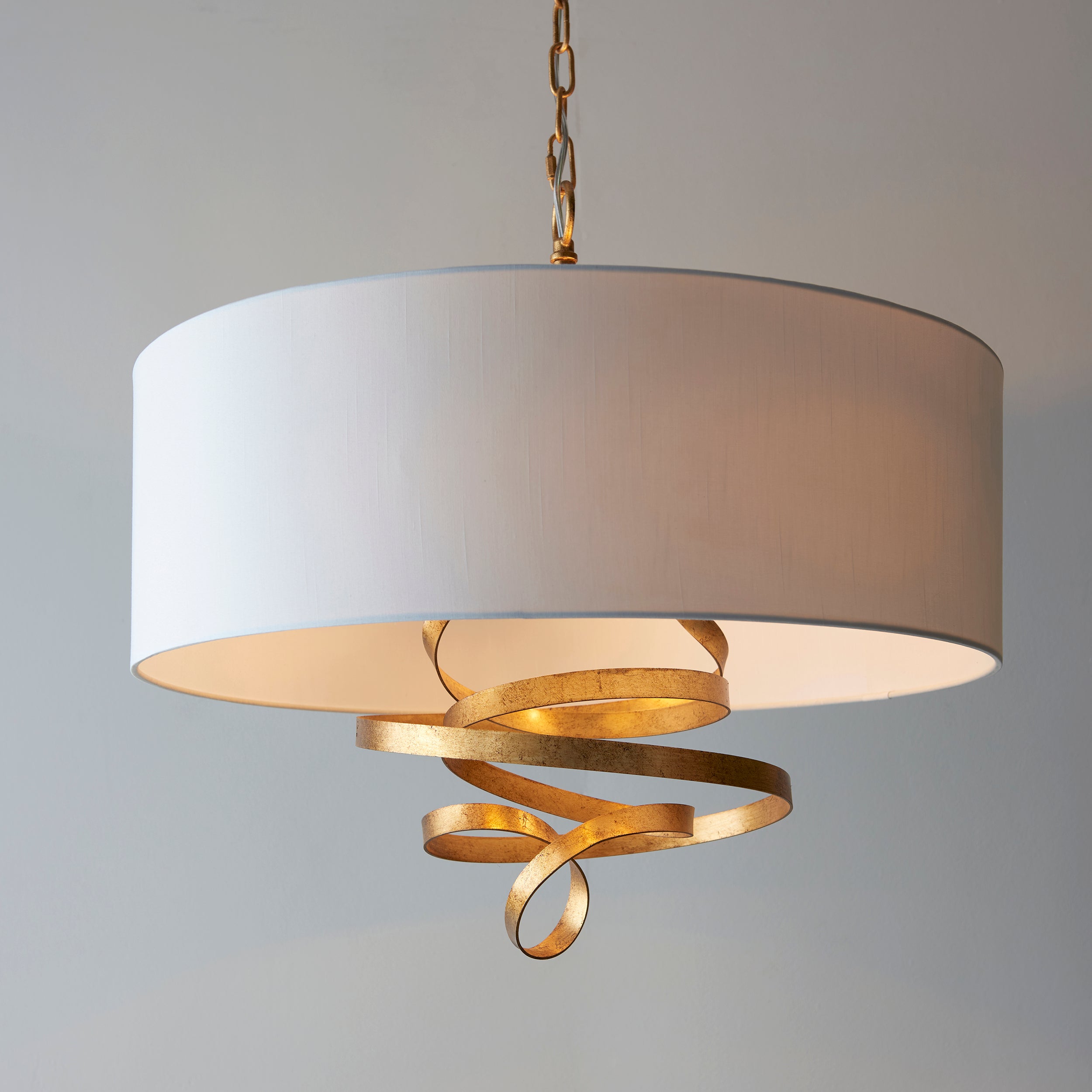 Amos Senna Pendant Gold Leaf & Ivory Cotton