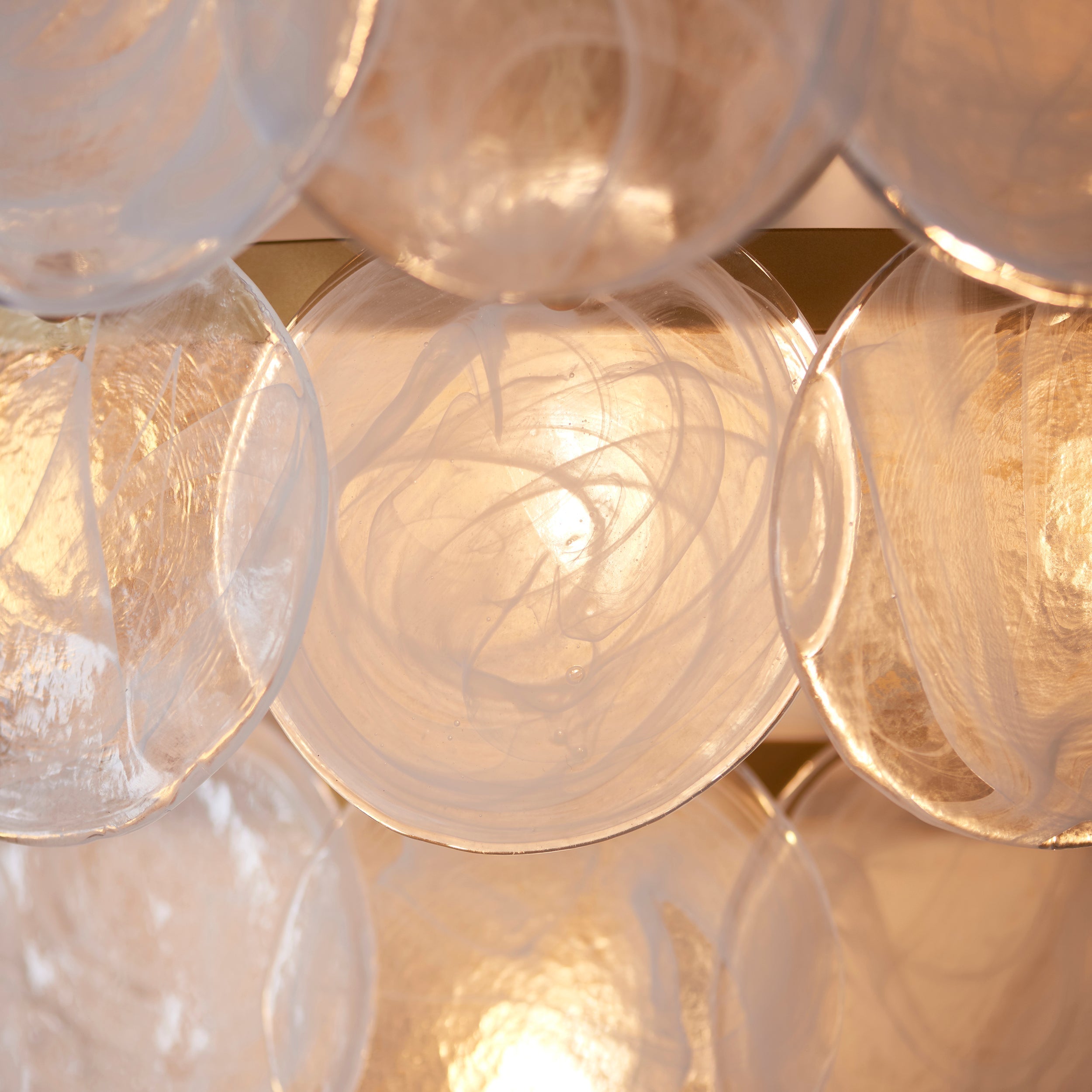 Amos Southgate Chandelier Antique Gold & White