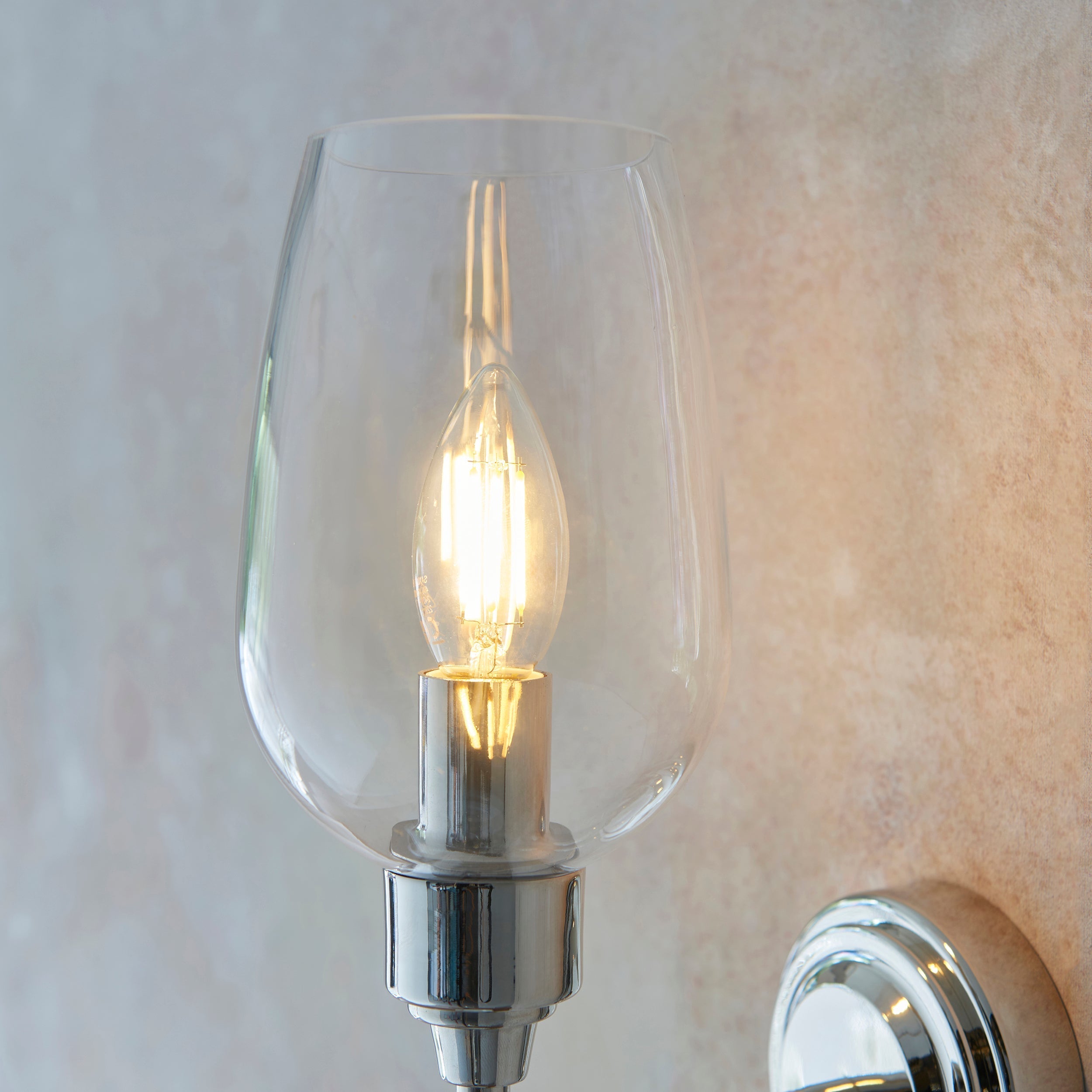 Amos Turret Single Wall Light Polished Nickel