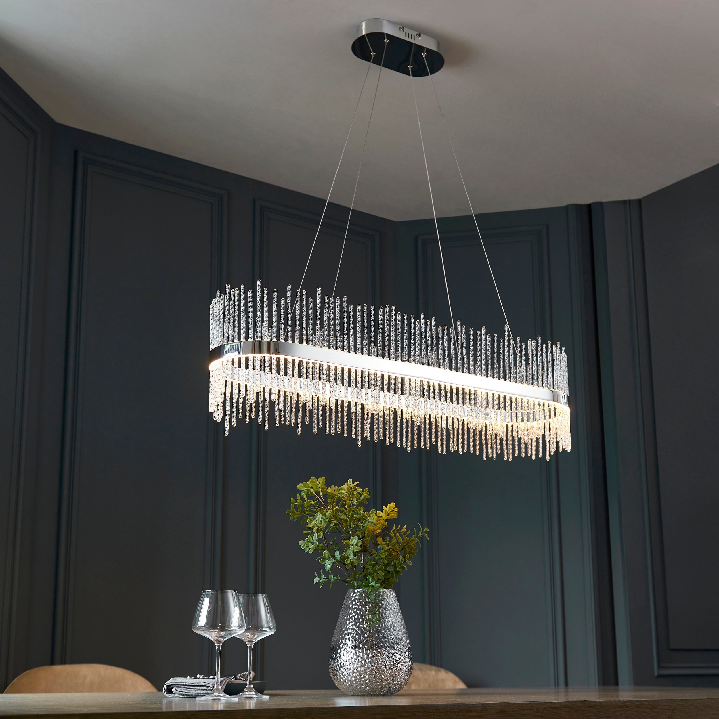 Amos Vanburgh Bar Chandelier Chrome