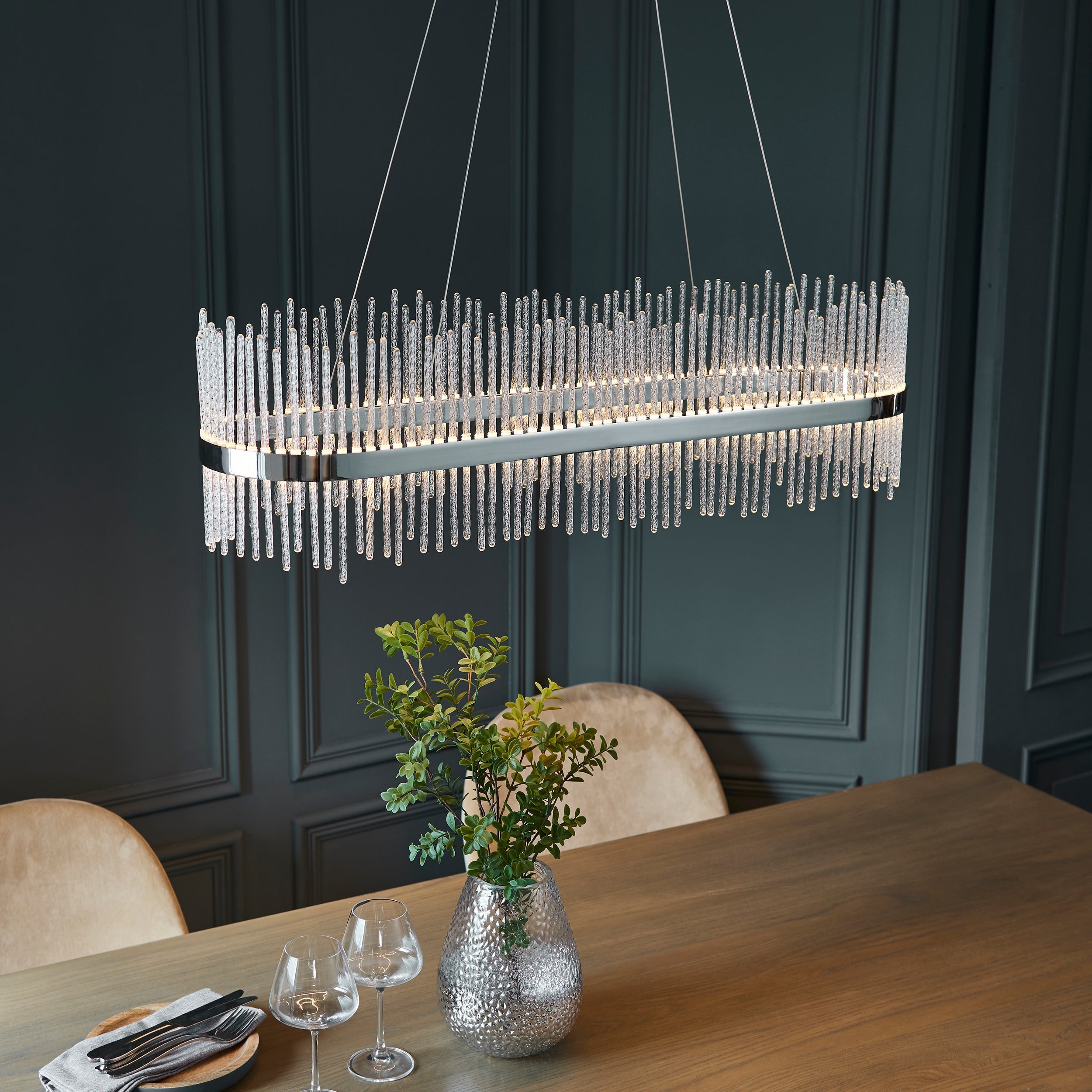 Amos Vanburgh Bar Chandelier Chrome