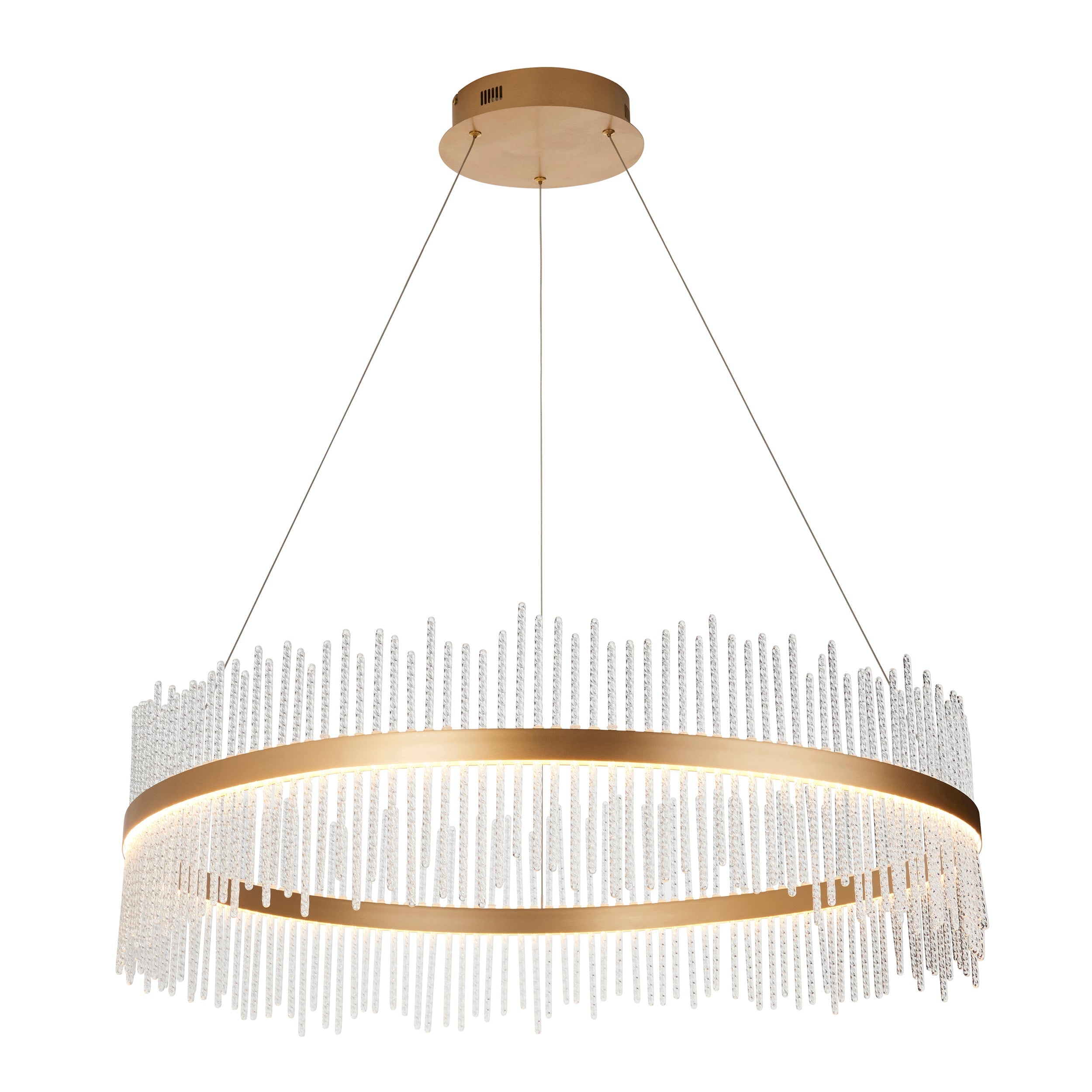 Amos Vanburgh Large Pendant Chandelier Brushed Gold