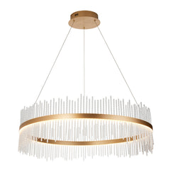 Amos Vanburgh Large Pendant Chandelier Brushed Gold