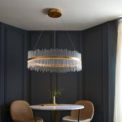 Amos Vanburgh Large Pendant Chandelier Brushed Gold