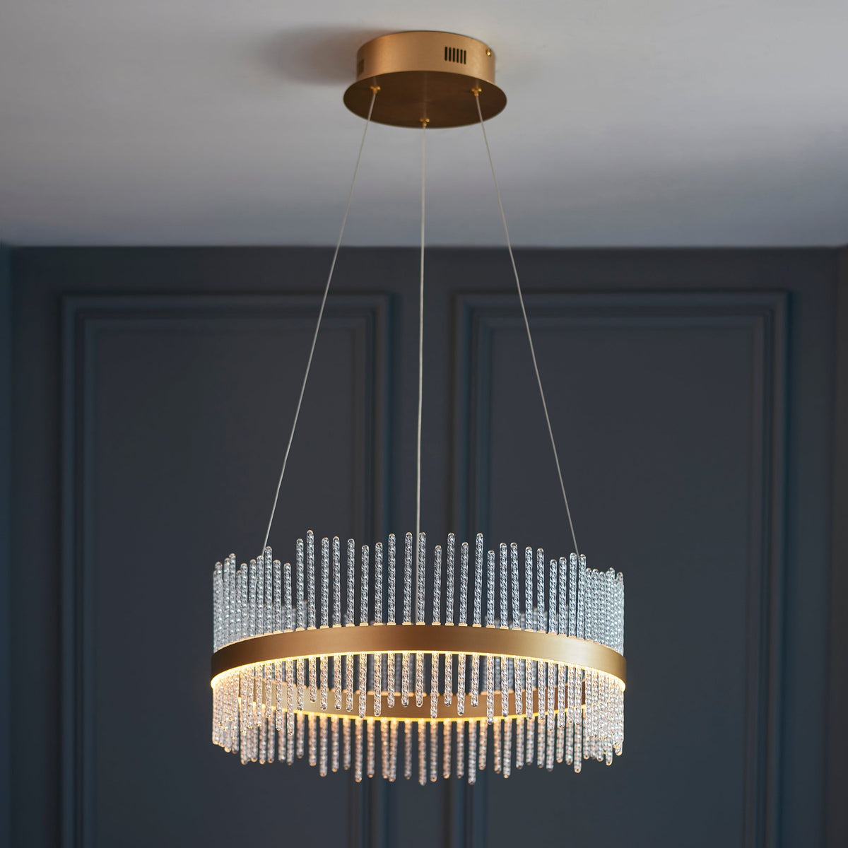 Amos Vanburgh Small Pendant Chandelier Brushed Gold
