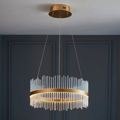 Amos Vanburgh Small Pendant Chandelier Brushed Gold