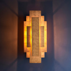 Amos Vaughn Wall Light Gold Leaf