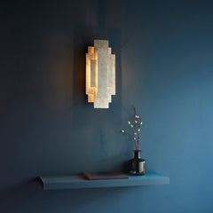 Amos Vaughn Wall Light Silver Leaf