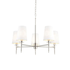 Amos Westminster 5 Light Chandelier Bright Nickel