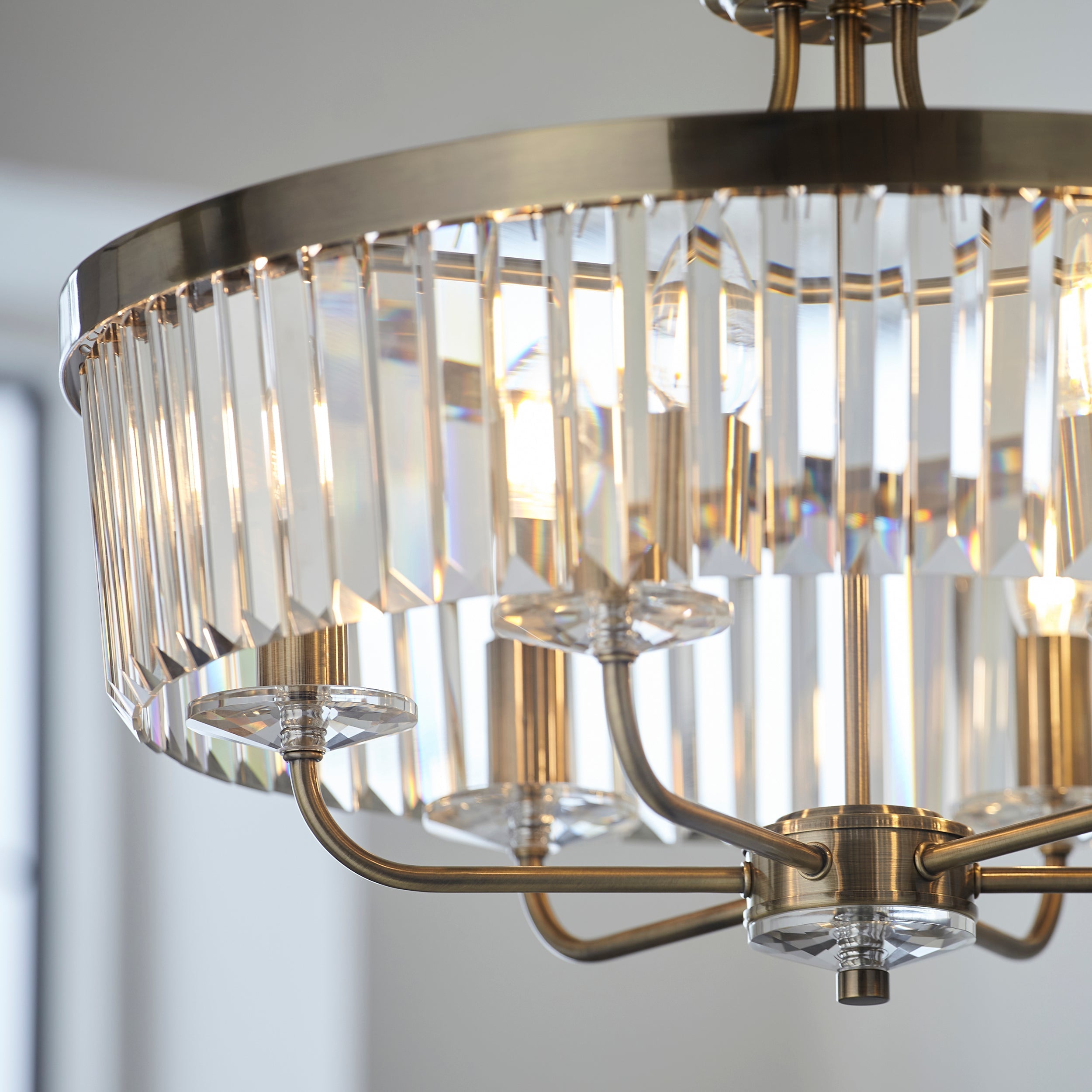 Amos Windsor Chandelier Antique Brass