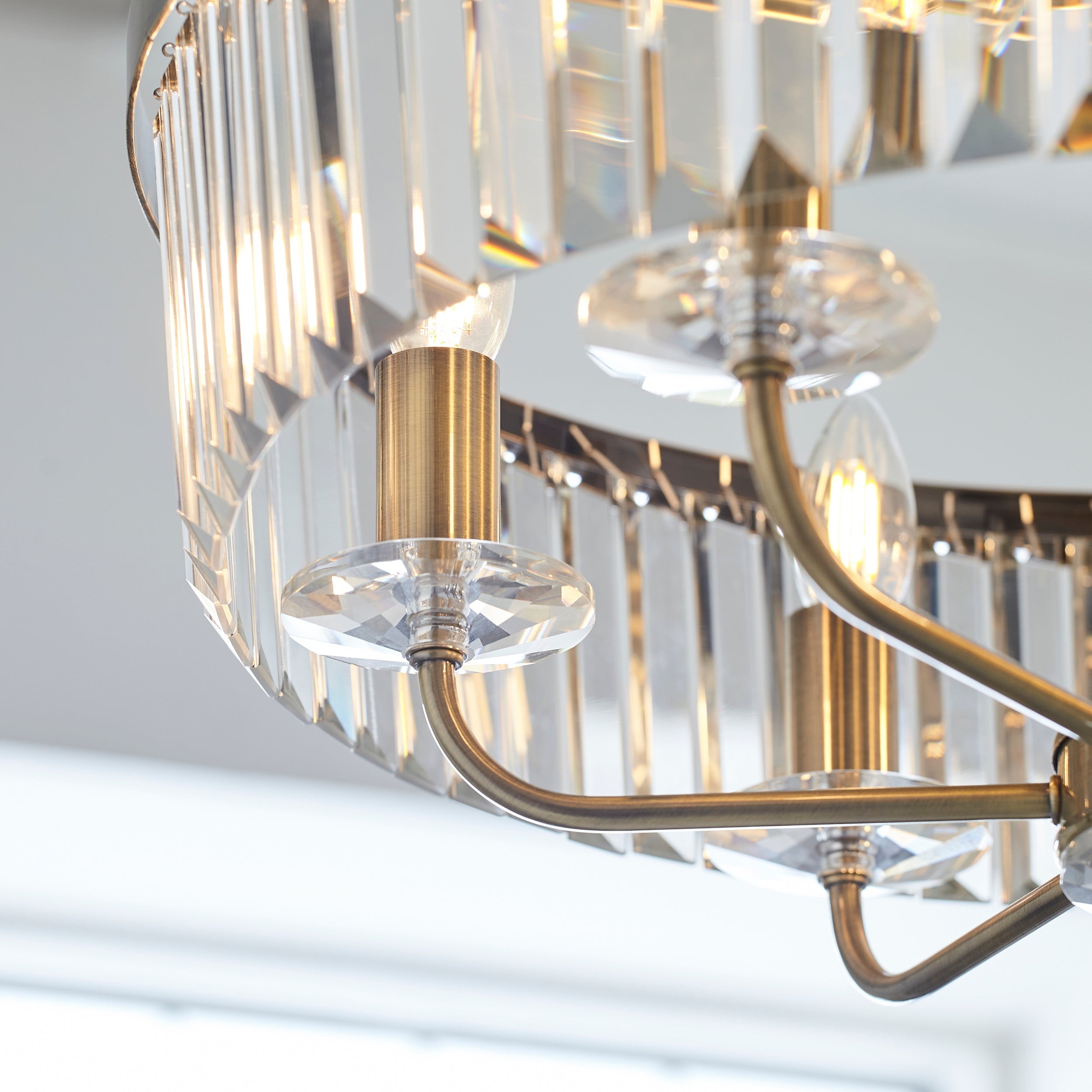 Amos Windsor Chandelier Antique Brass