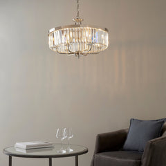 Amos Windsor Chandelier Bright Nickel