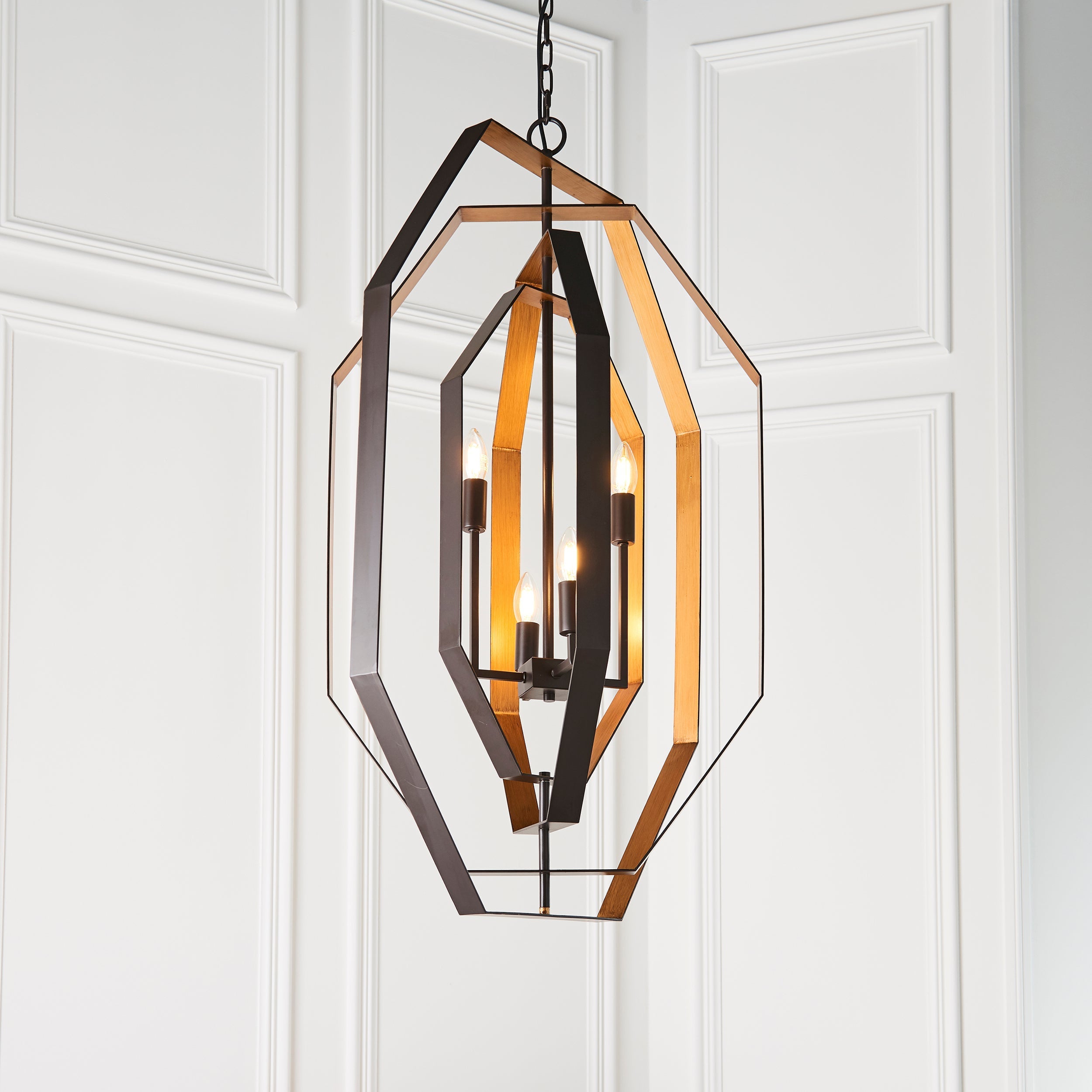 Amos Wiscombe Chandelier Aged Bronze & Antique Gold