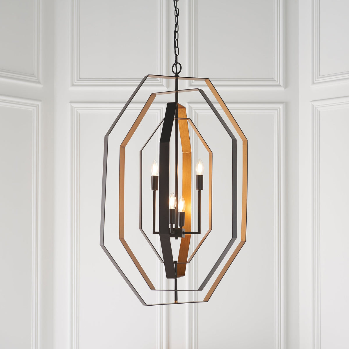 Amos Wiscombe Chandelier Aged Bronze & Antique Gold