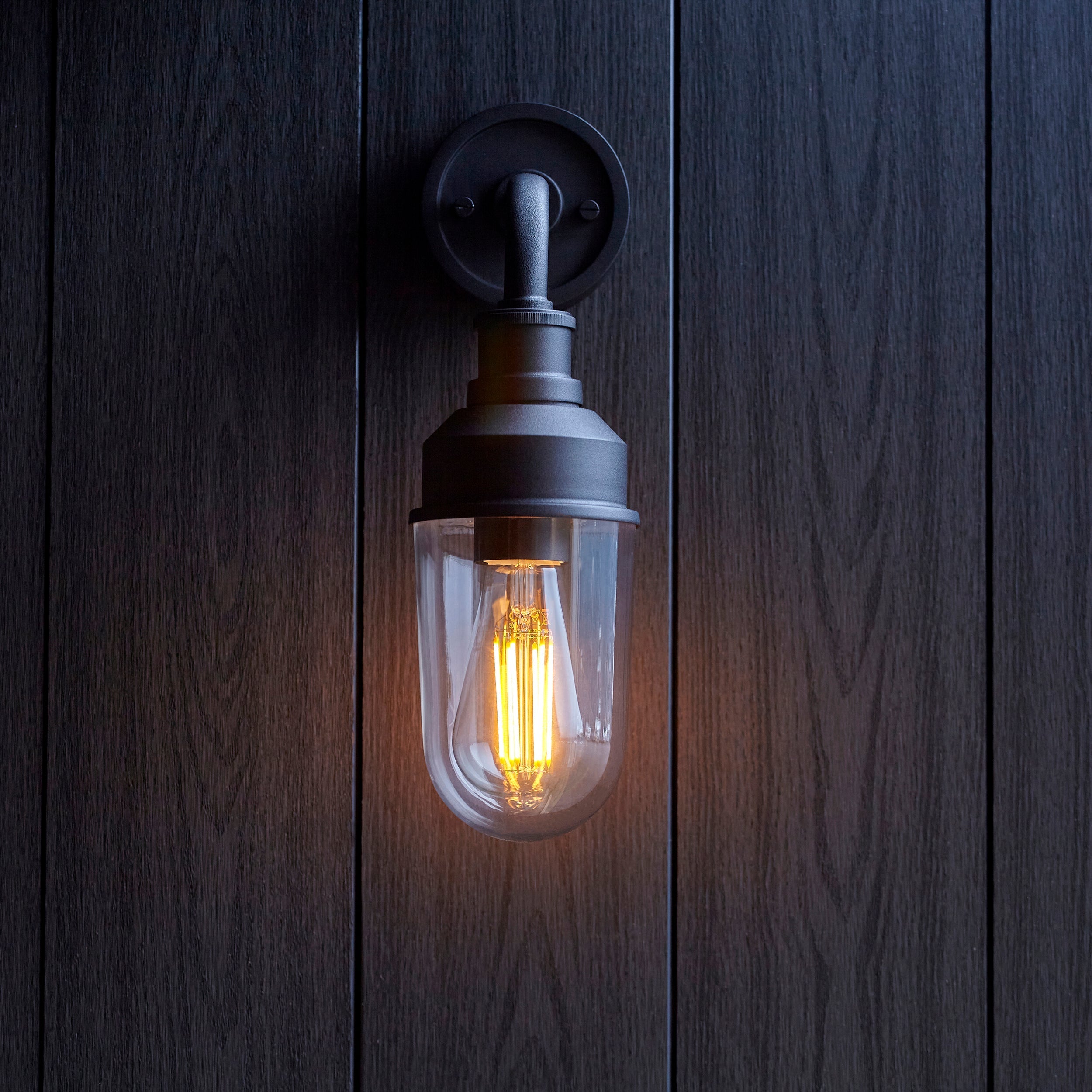 Amos Zeus Outdoor Wall Light Matt Black