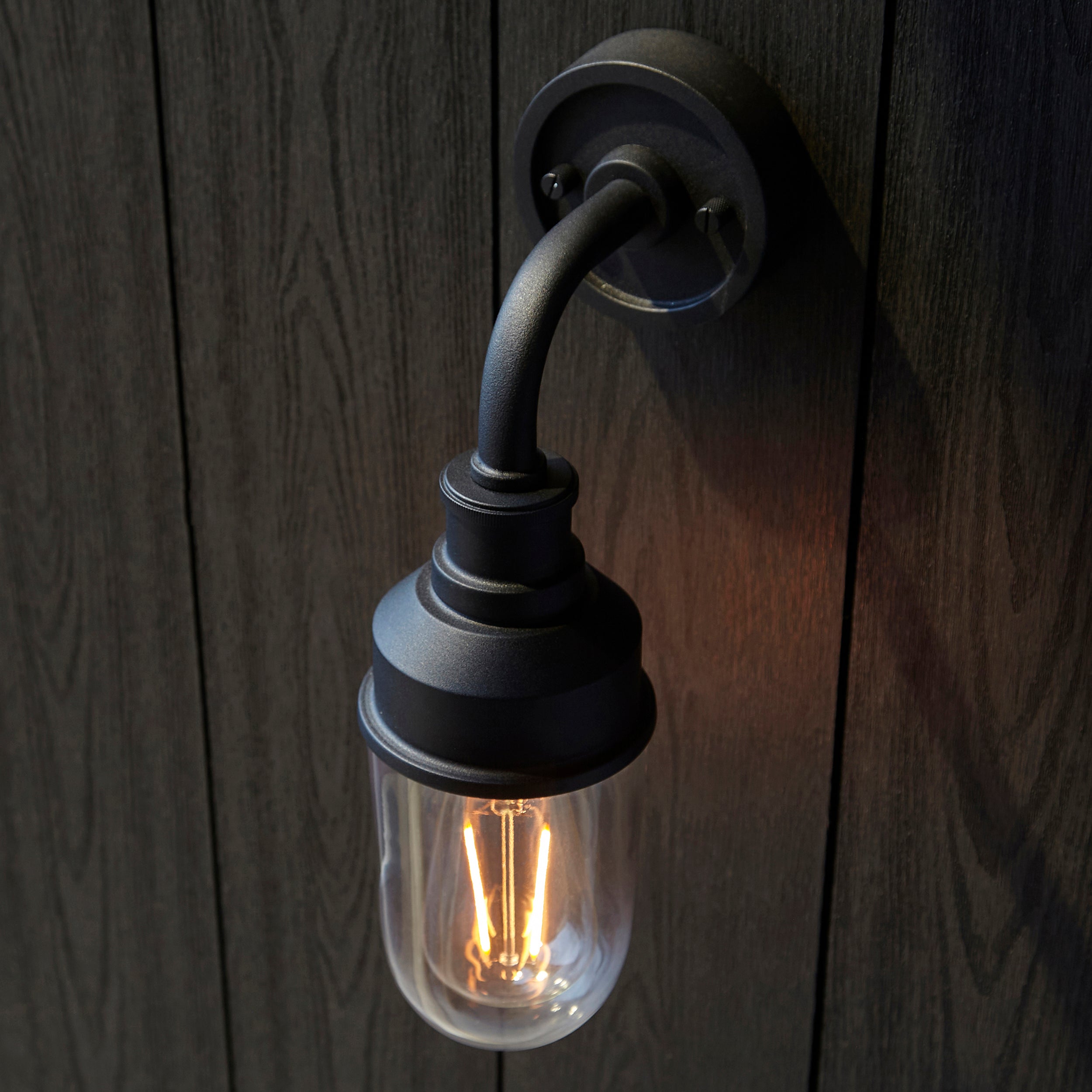 Amos Zeus Outdoor Wall Light Matt Black