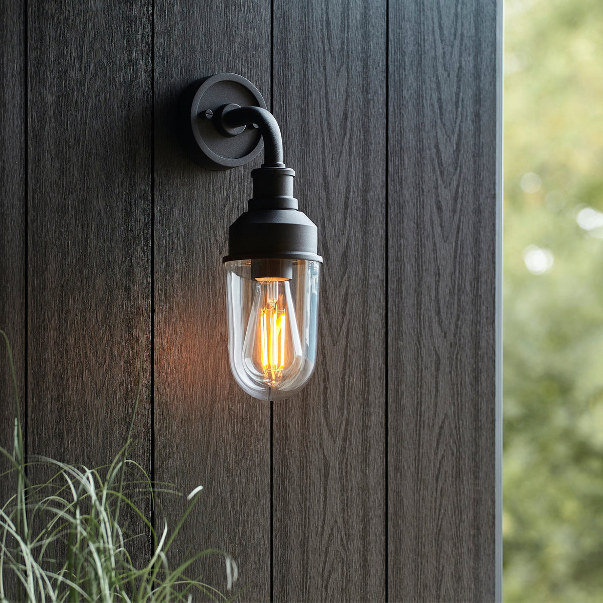 Amos Zeus Outdoor Wall Light Matt Black