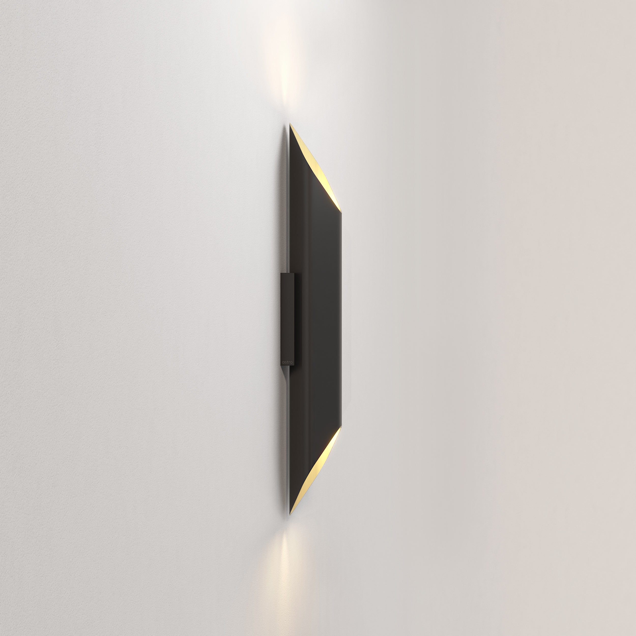 Astro Ako 600 Phase Matt Black/Gold Interior Wall Light