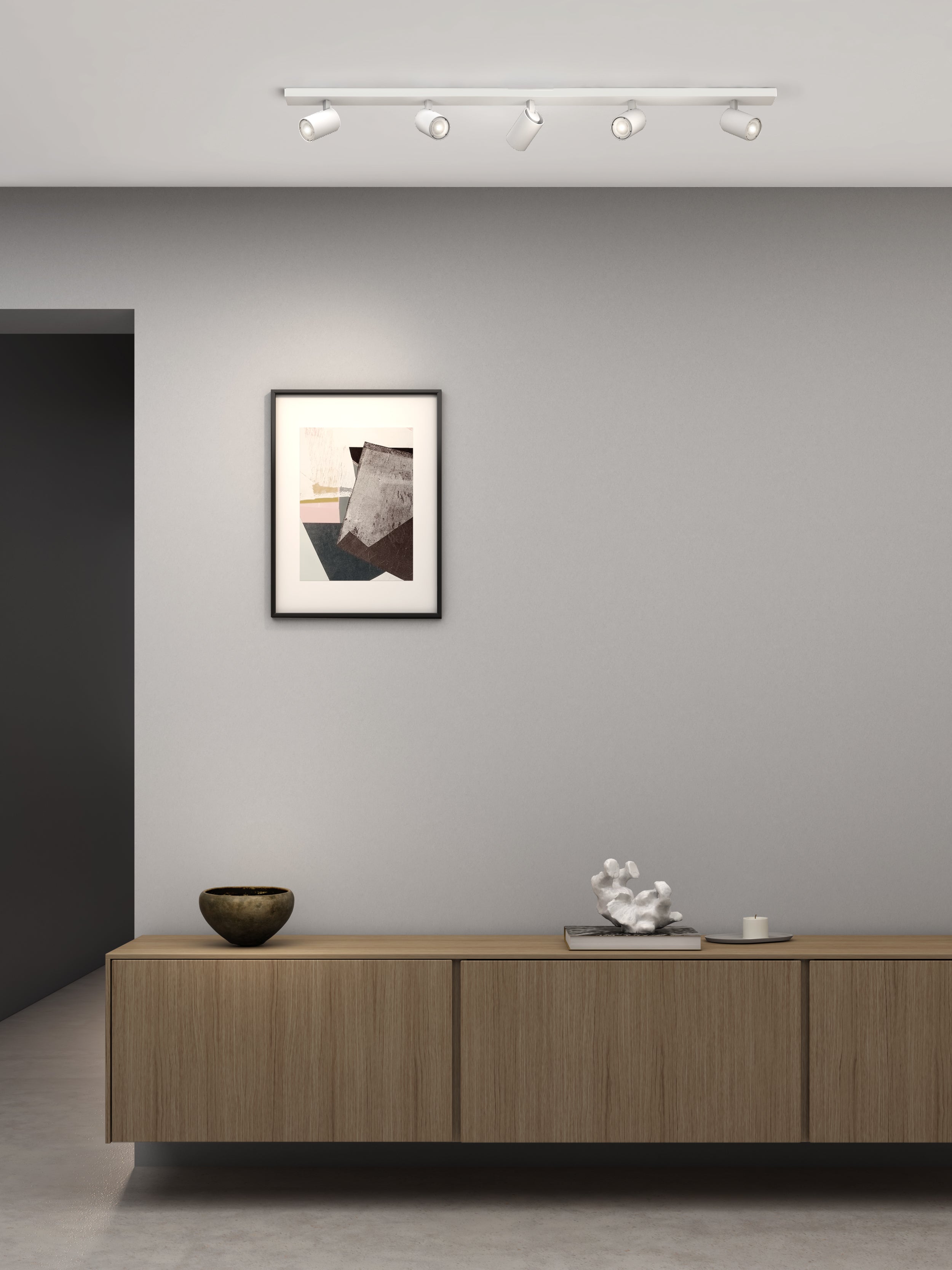 Astro Ascoli Five Bar Textured White Interior Spotlight
