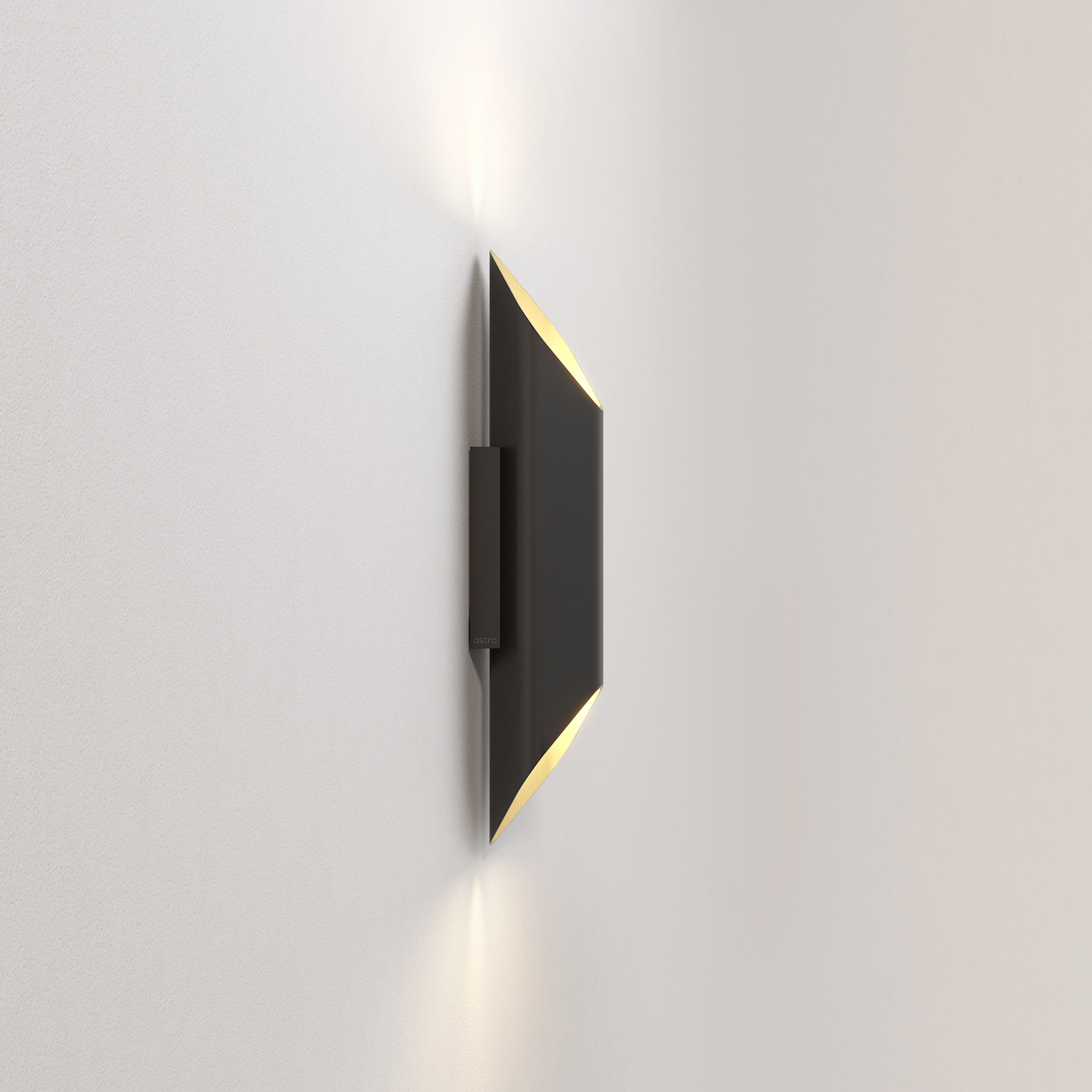 Astro Ako 420 Phase Matt Black/Gold Interior Wall Light
